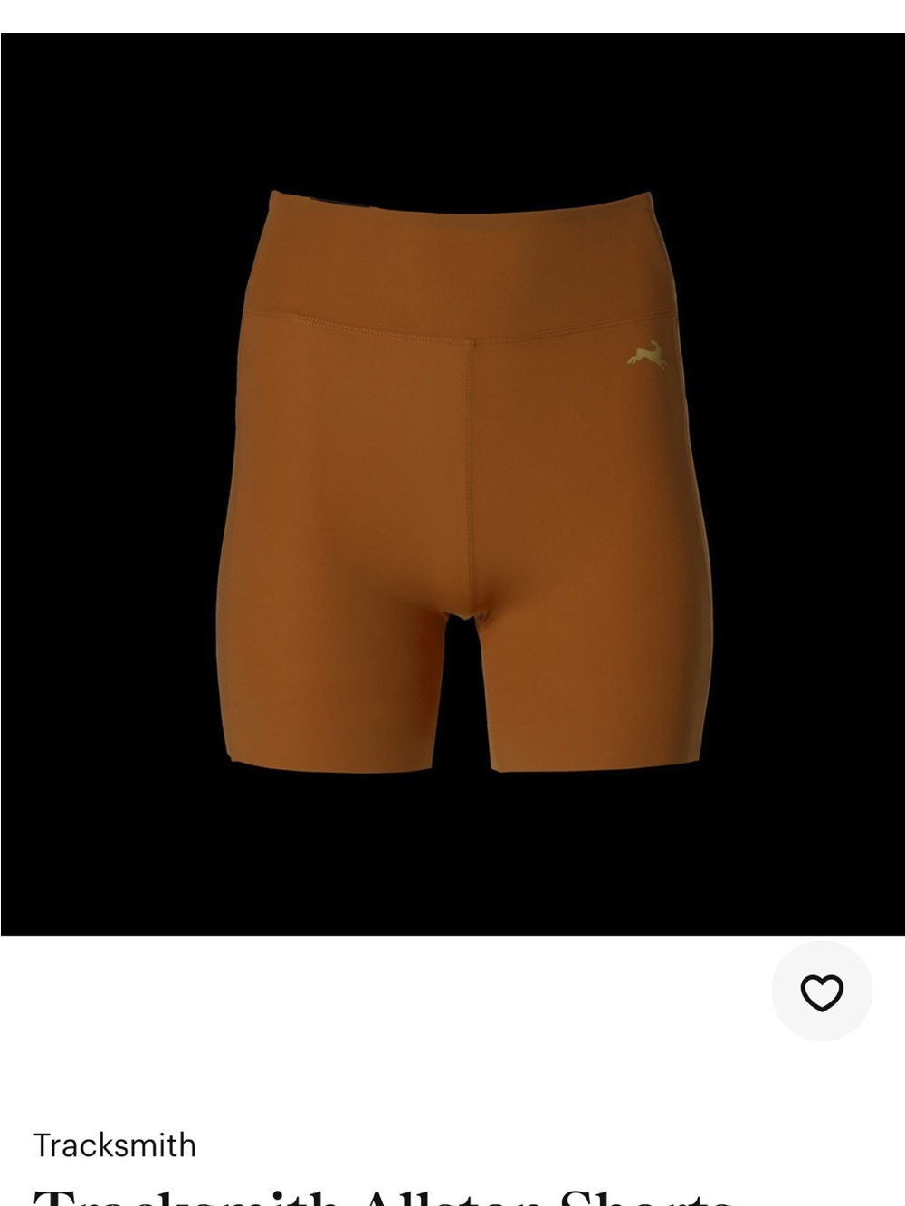 Tracksmith Women's Allston Short Tights-Caramel. NEW NEVER WORN
